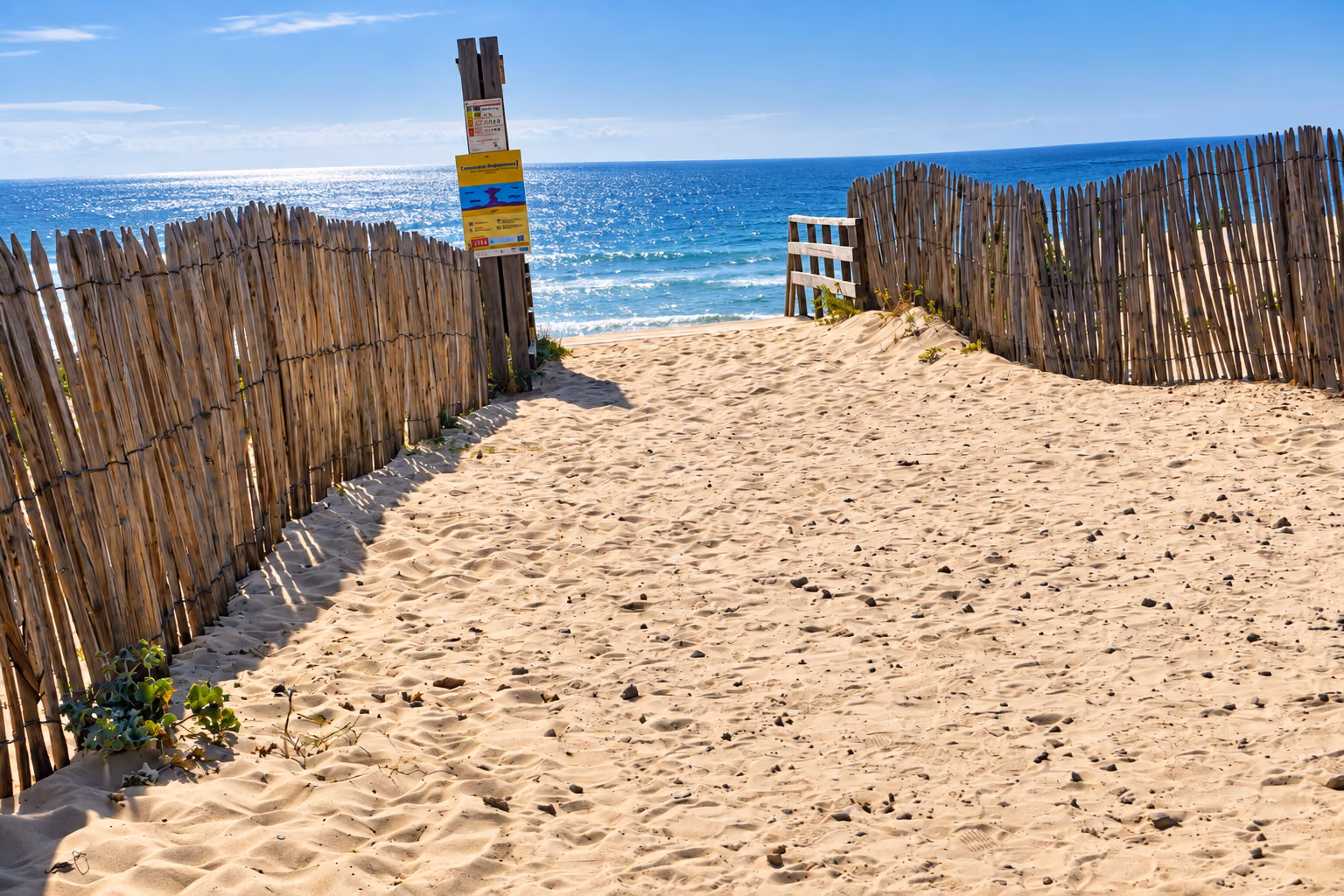 Passage dans la dune vers la plage de Mimizan